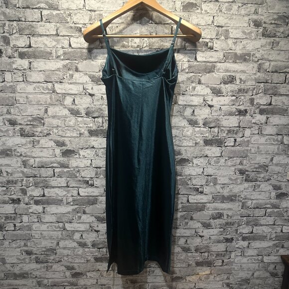 EUC Xxxiticat Dark Green Velour Dress Size XS - Picture 7 of 14